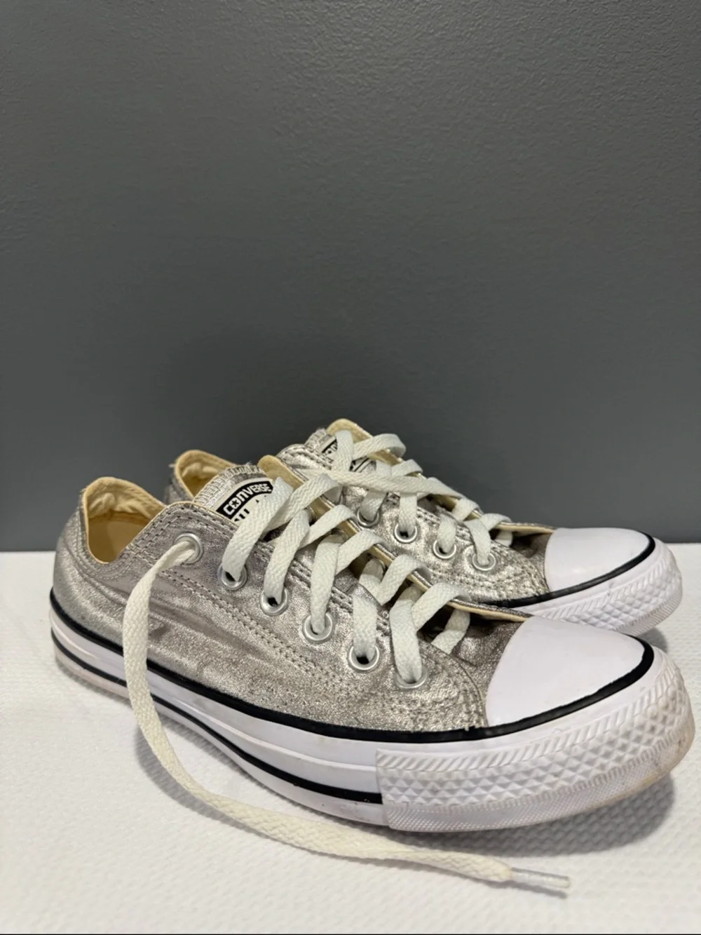 Metallic Converse All Star Chuck Taylor Oxford Shoe Women’s 7.5/Men’s 5.5 - Picture 14 of 14